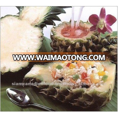 Half Cut Shelled Frozen Pineapple